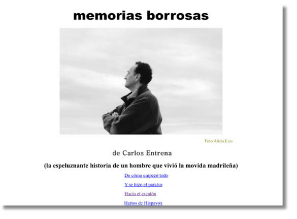 La Web de la Semana: Memorias Borrosas Carlos Entrena relata su vida musical